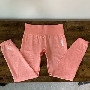 Gymshark Adapt Marl Seamless Leggings - Orange 
Size: Medium